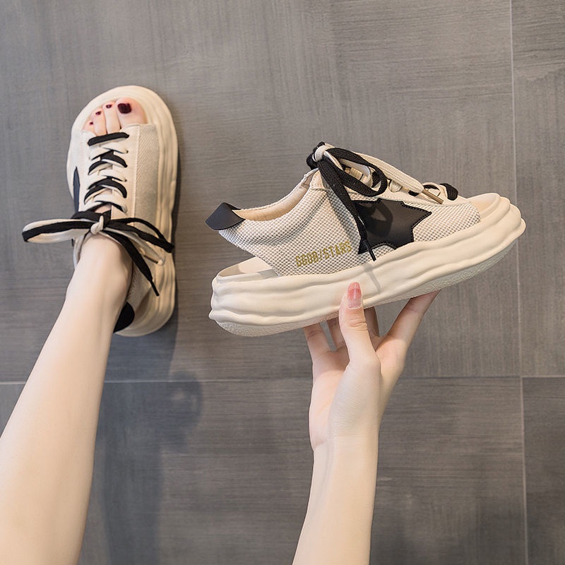 Jiashucheng Sandal Hở Ngón Đế Dày Phong Cách Mới Dễ Phối Đồ Thời Trang Mùa Hè Cho Nữ