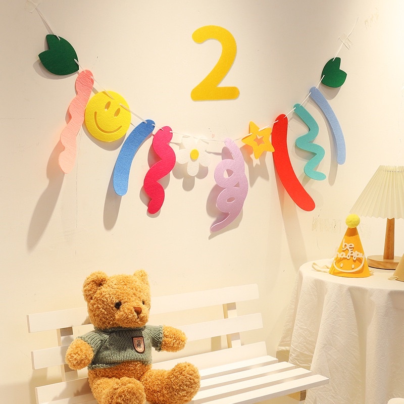 Số dạ phong cách Hàn Quốc màu vàng trang trí sinh nhật, thôi nôi