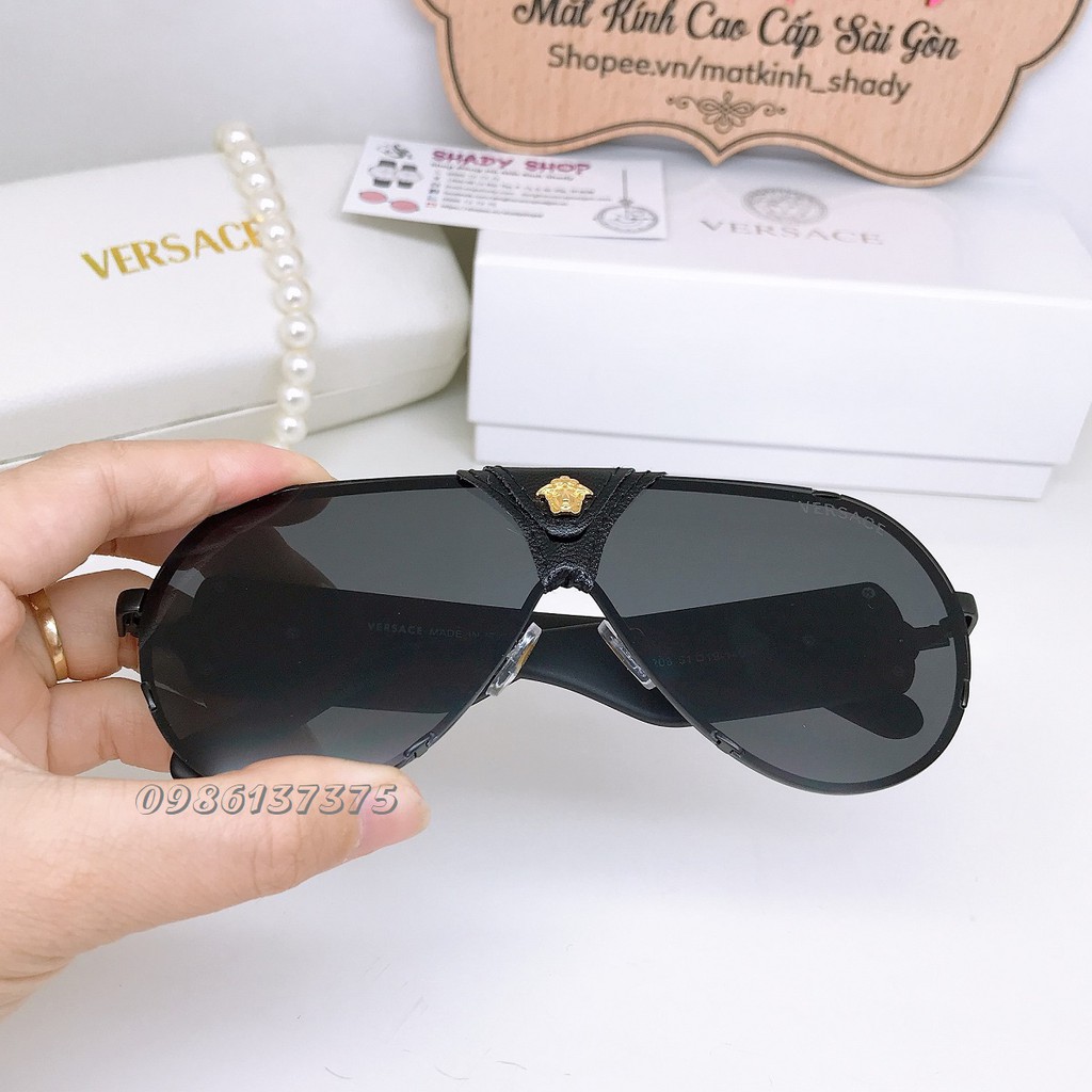 Mắt Kính Versace Cao Cấp Nam Nữ 2208 Đen (Full Box)