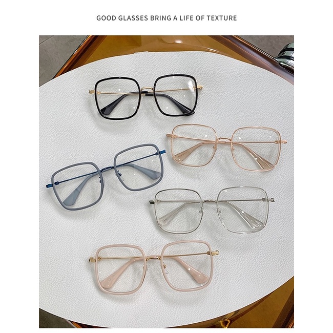 Mắt Kính Chống Ánh Sáng Xanh Gọng Lớn Phong Cách retro Mới Cho Nam Nữ