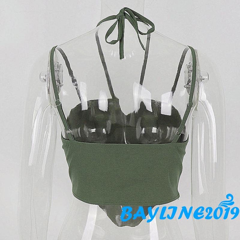 Áo Lửng Hai Dây Màu Trơn Thời Trang Mùa Hè Cho Nữ