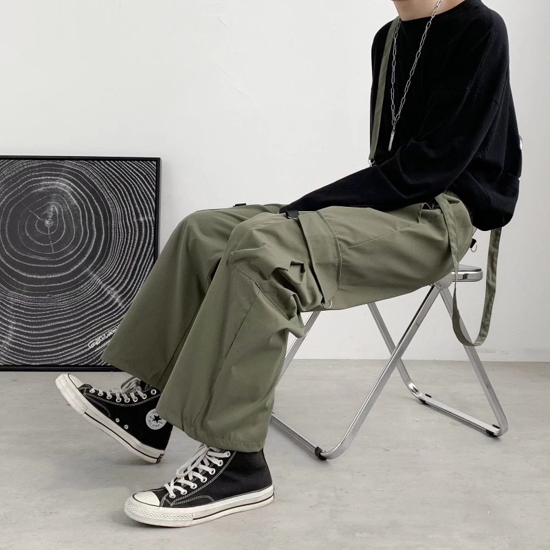 Quần Yếm Dài Nhiều Túi Có Thể Tháo Rời Thời Trang Xuân Hè Cho Nam