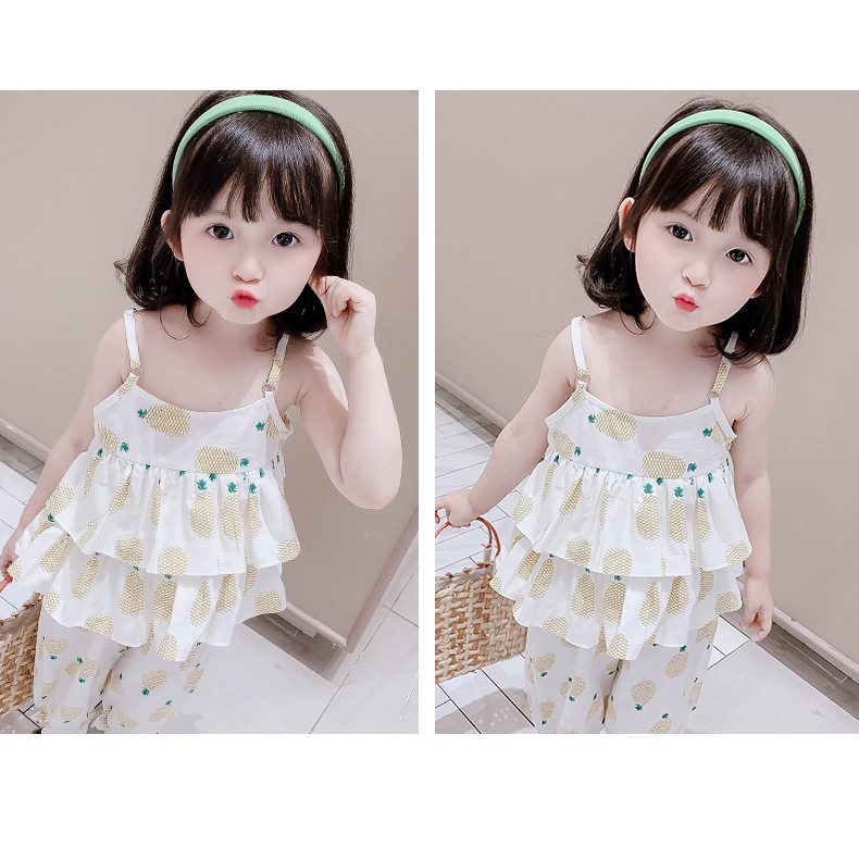 Bộ quần áo cho bé gái Bộ cotton xuất dáng babydoll, quần cộc cho bé gái, hàng VNXK cực xinh cho bé gái