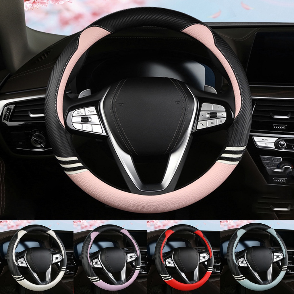 Vỏ Bọc Vô Lăng Xe Hơi Chất Liệu Da PU Sợi Micro Chống Thấm Mồ Hôi Thoáng Khí