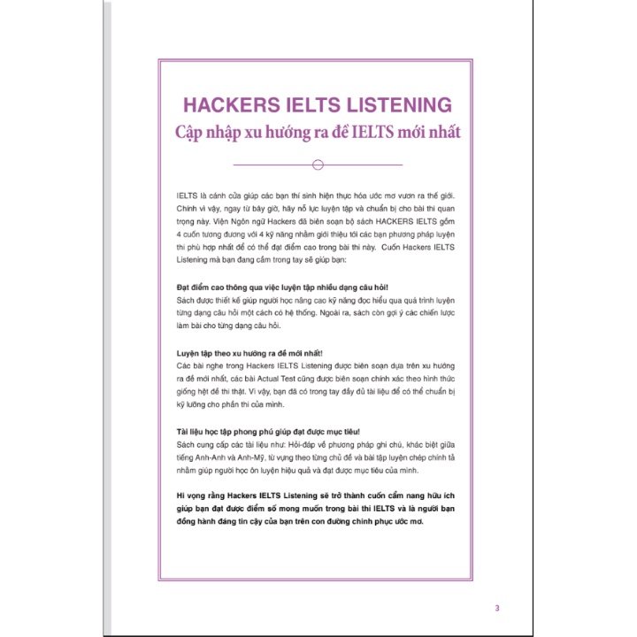 Sách - Hackers IELTS Listening