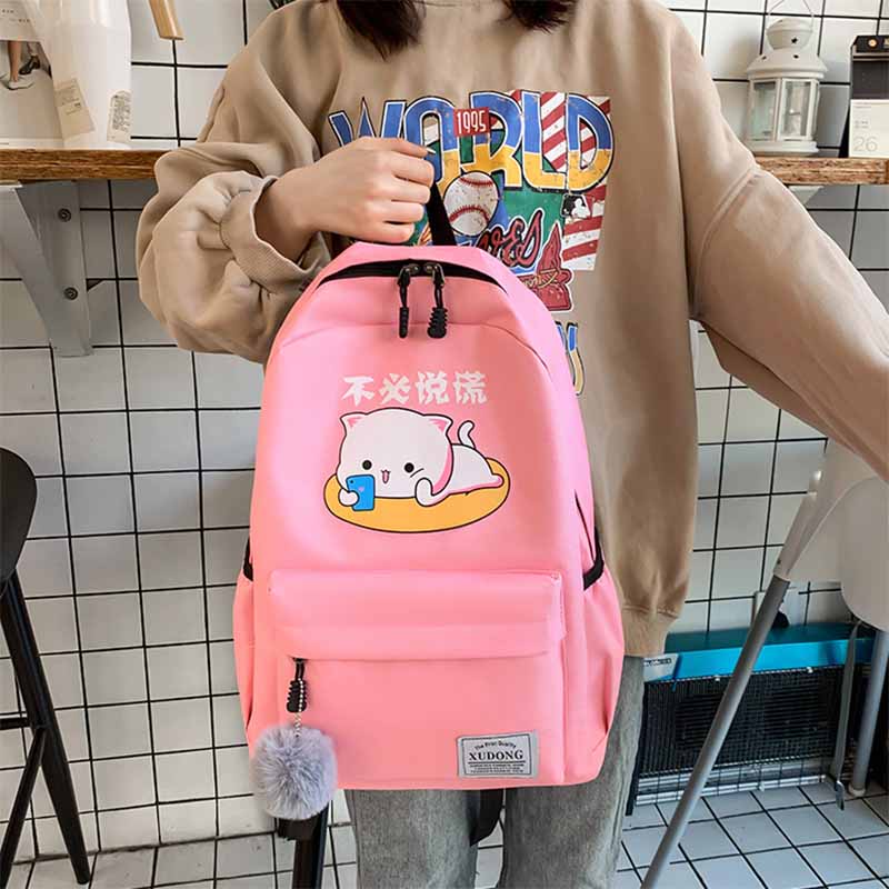 Cặp đi học đựng laptop balo nữ ulzzang thời trang ba lô vải bố du lịch đẹp