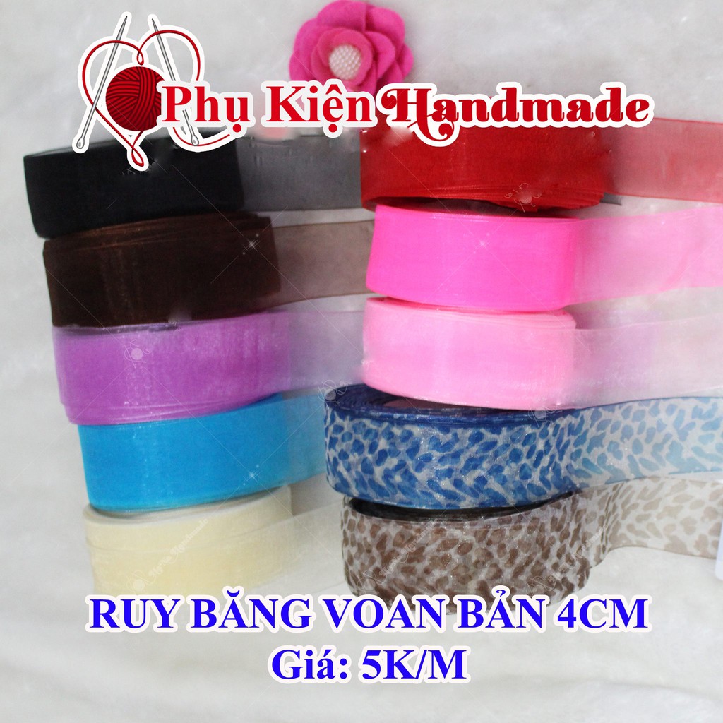 Ruy băng Voan Bản 4cm (5k/mét)