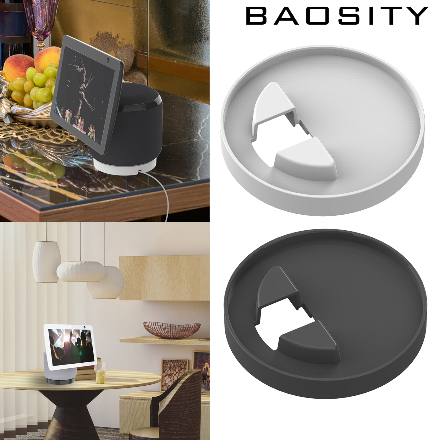 [BAOSITY]Compact Holder Stand Bracket for Echo Show 10 Smart Speaker