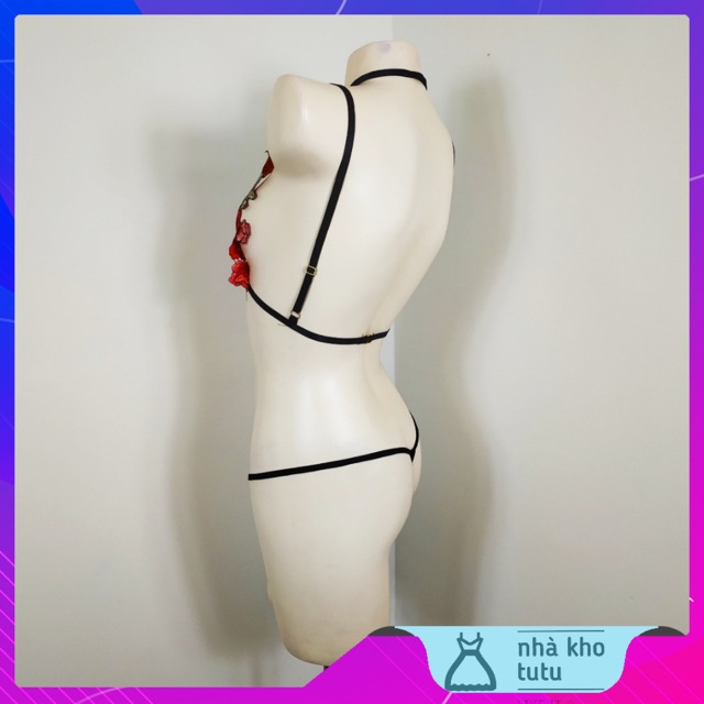 Set đồ lót 2 mảnh thêu hoa hồng siêu sexy L035 | BigBuy360 - bigbuy360.vn