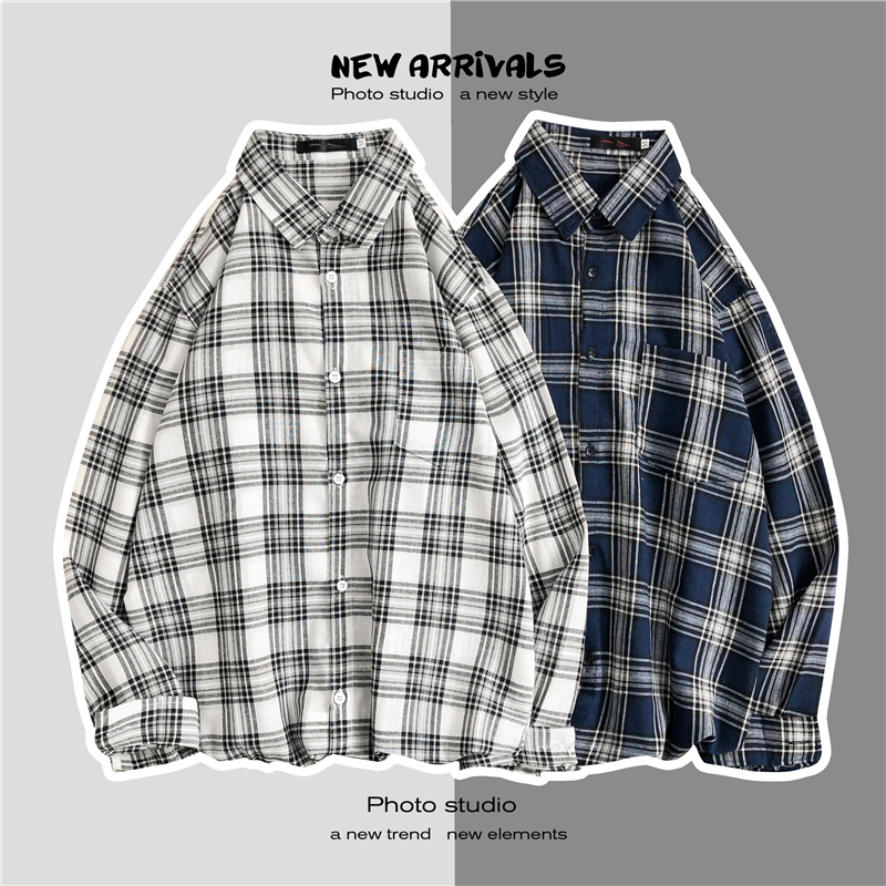 Áo Sơ Mi Dài Tay Họa Tiết Ca Rô Cá Tính Dành Cho Nam / Size M-3Xl