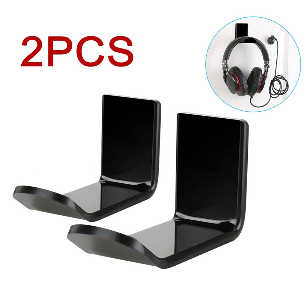 Set 1 Hoặc 2 Móc Treo Tai Nghe Hình Chữ L Gắn Dưới Bàn Tiện Dụng Đứng