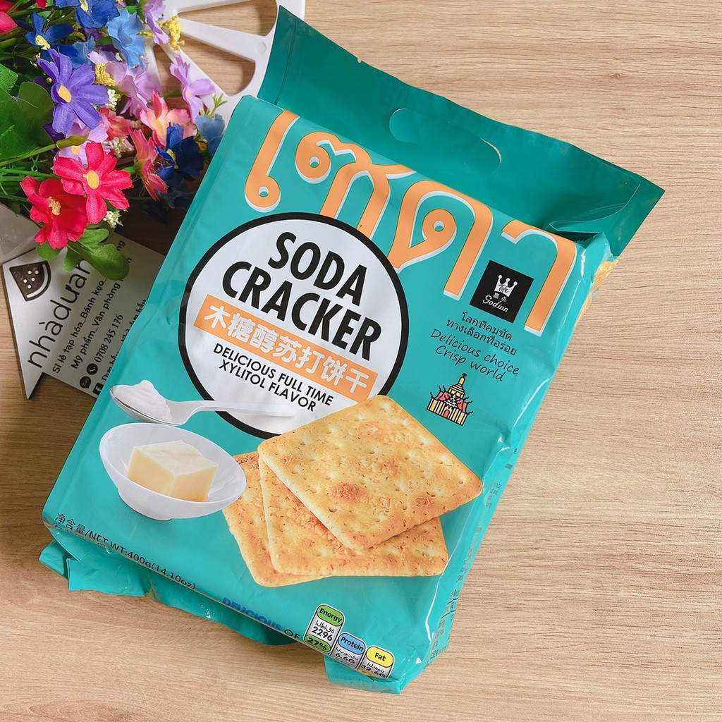 Bánh ăn kiêng soda Thái gói 380g 3 vị sữa/xilytol/ trứng muối