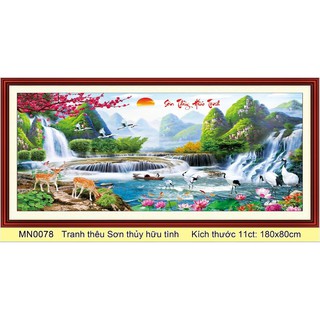 Tranh thêu chữ thập phong cảnh (Hàng chính hãng chỉ loại 1) 180*80cm