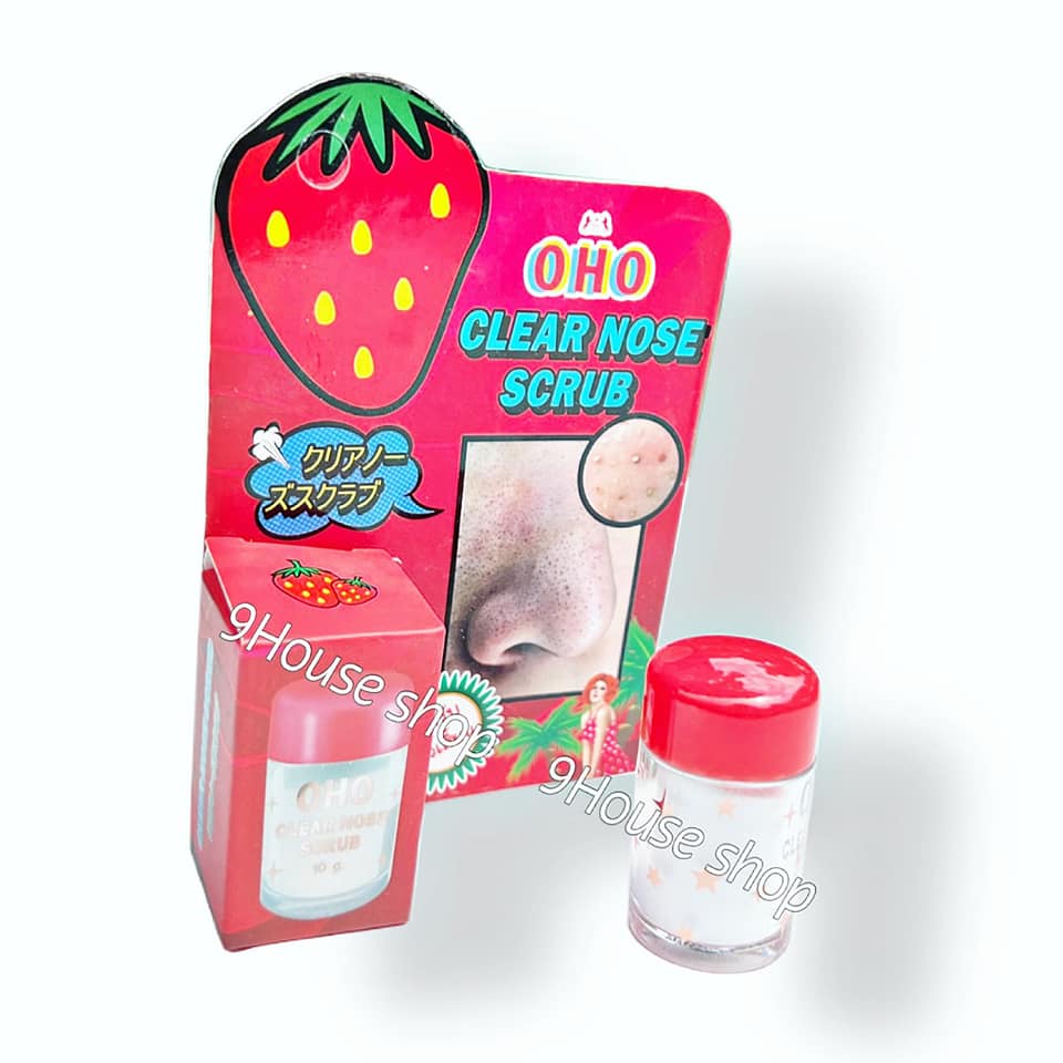 01 Muối Làm Sạch Mụn &amp; Tuyến Bã Nhờn Vùng Mũi OHO Clear Nose Scrub Thái Lan 10gram