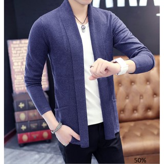 áo cardigan hàn quốc dáng dài nam