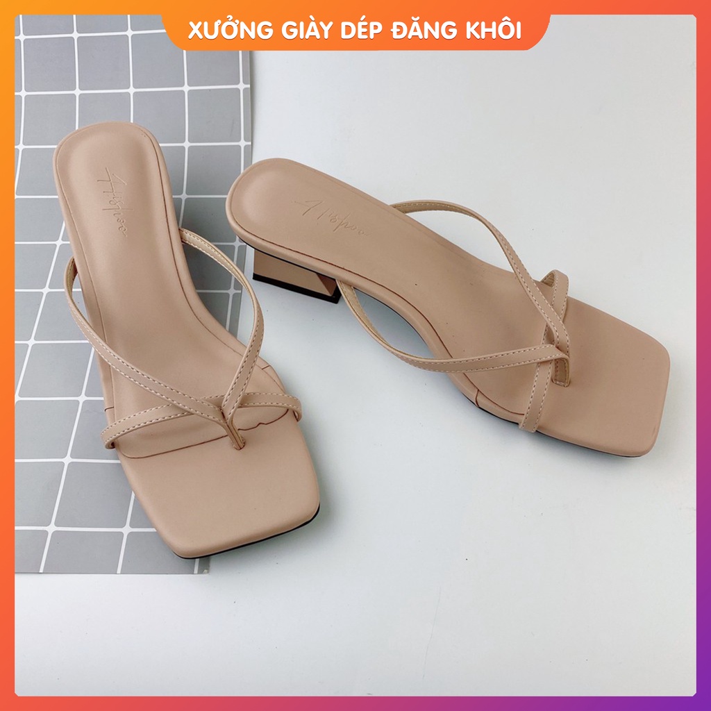 Sandal Nữ Đăng Khôi Quai mảnh đế vuông Mã: DK-05