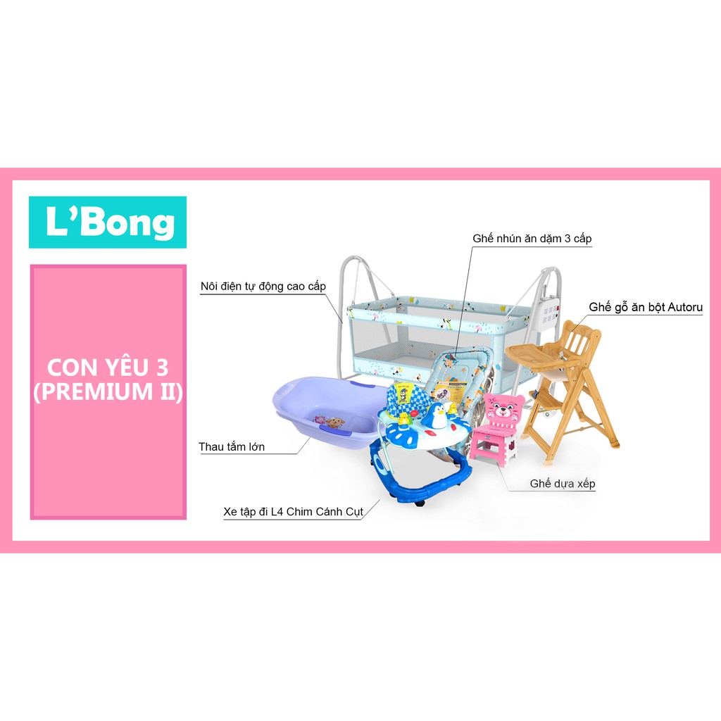 [COMBO] CON YÊU 3 - Bộ sản phẩm cao cấp mừng bé chào đời (PREMIUM II)