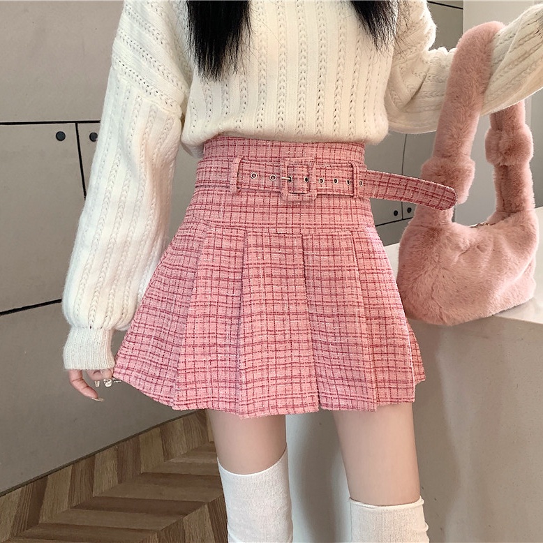 Chân váy SUXI dáng chữ A xếp ly đơn giản phong cách cổ điển thời trang thu đông