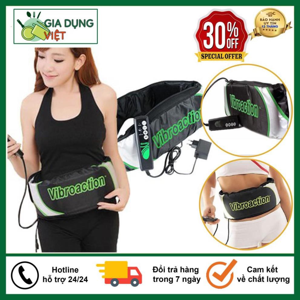 Đai Massage Giảm Mỡ Bụng, Thon Eo Vibroaction Tại Nhà, Bảo Hành 6 Tháng