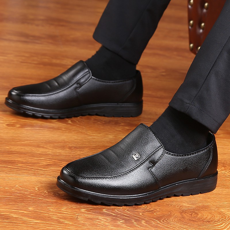 Italian high-end fashion Men's business Shoes Soft comfort Slip on breathable