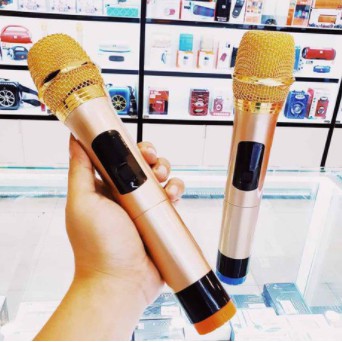 Micro không dây HUANGSHI TV1900 hát karaoke đa năng dùng pin sạc