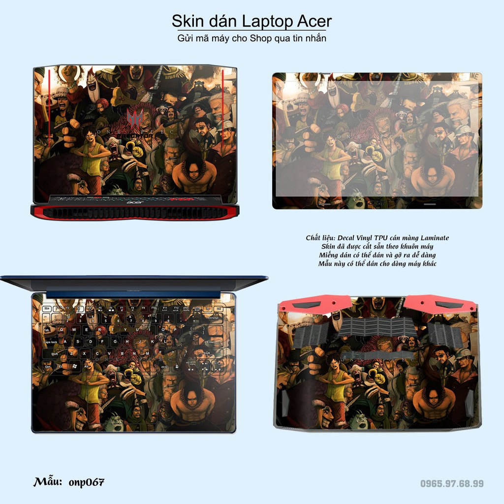 Skin dán Laptop Acer in hình One Piece _nhiều mẫu 4 (inbox mã máy cho Shop)