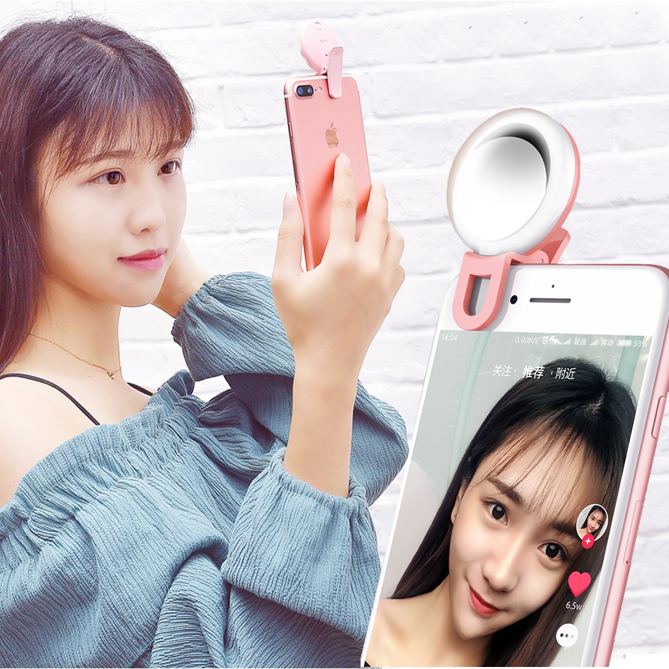 Đèn Led tròn kẹp điện thoại hỗ trợ chụp selfie cực đẹp