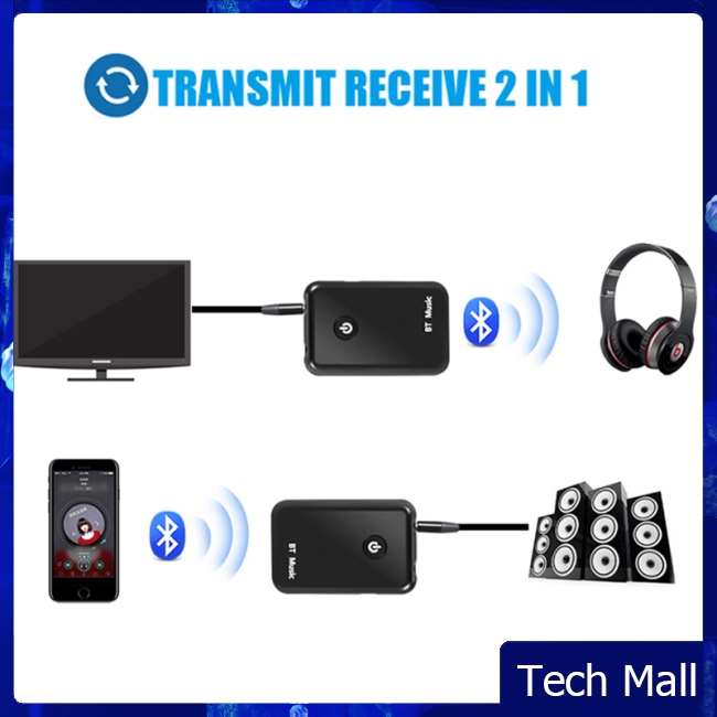 2 in1 Bluetooth Transmitter Receiver 3.5mm Stereo Wireless Music Audio Cable Dongle Bluetooth V4.2