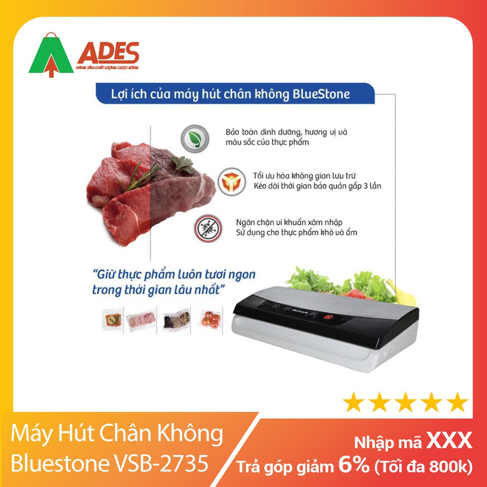 Máy Hút Chân Không Bluestone VSB-2735 - Bảo hành Chính hãng 2 năm - NEW HOT 2021