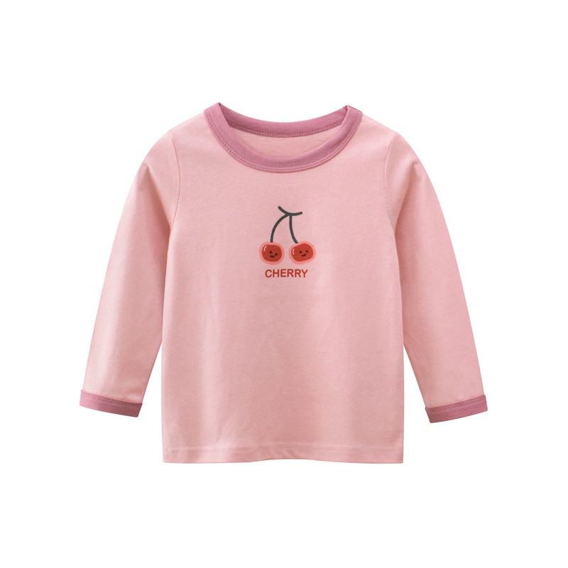 Áo Thun Cotton Tay Dài Cho Bé Gái