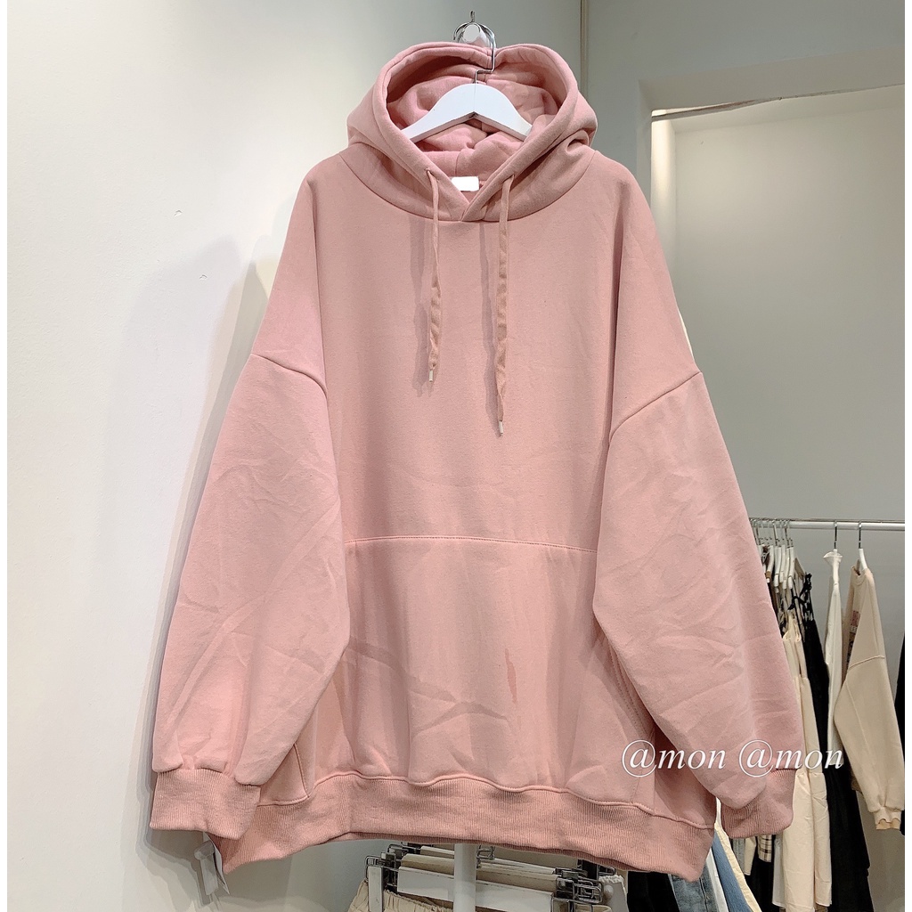 2101052 Hoodie nỉ bông siêu to khổng lồ - áo nỉ chui nữ ulzzang form siêu to và dài rộng. | BigBuy360 - bigbuy360.vn