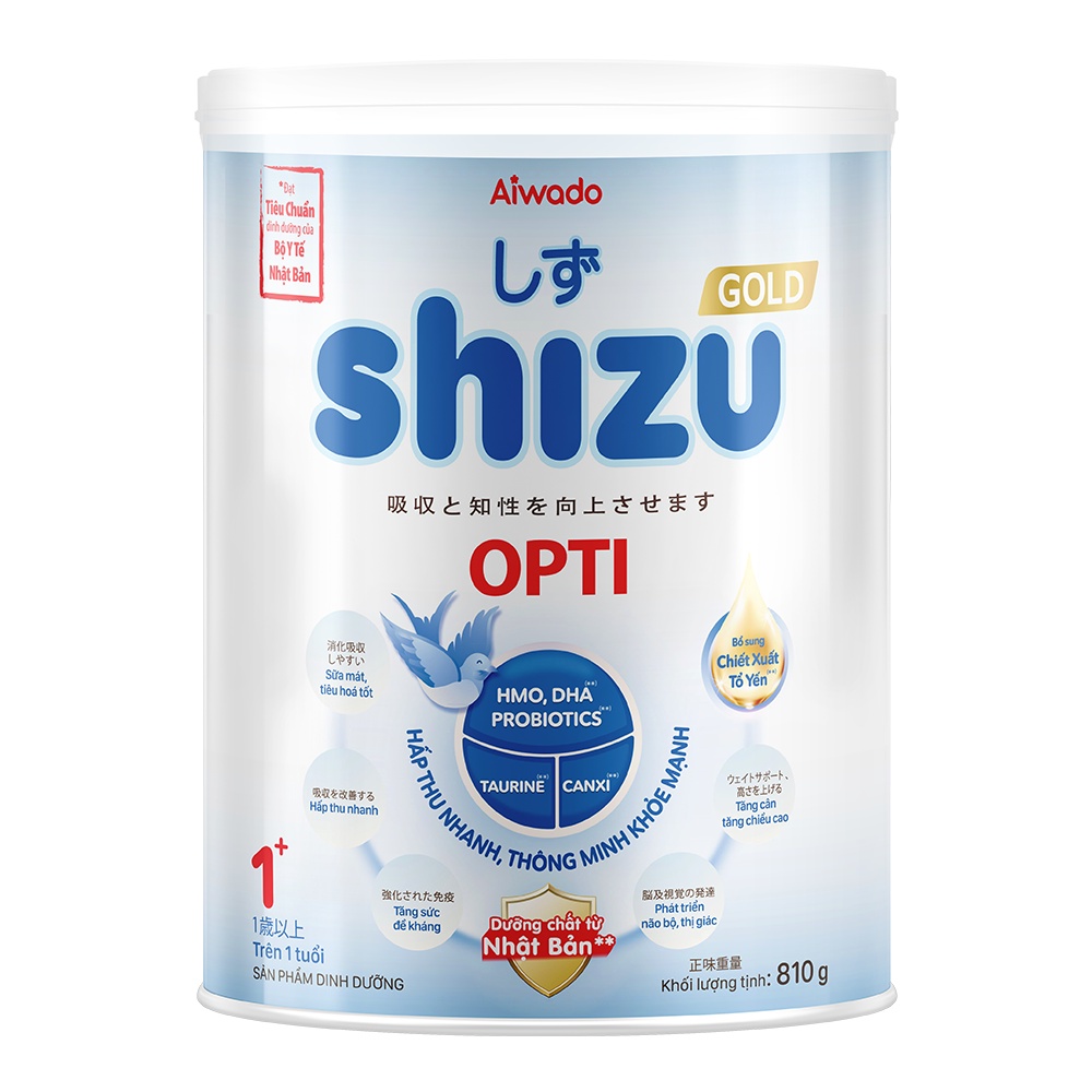 Sữa bột Aiwado SHIZU OPTI GOLD 810g 1+ SỮA MÁT GIÚP TRẺ HẤP THU NHANH