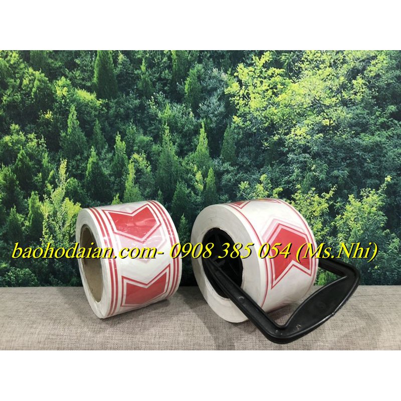 Băng rào cảnh báo khu vực cấm vào chất liệu nilong- Hình thật
