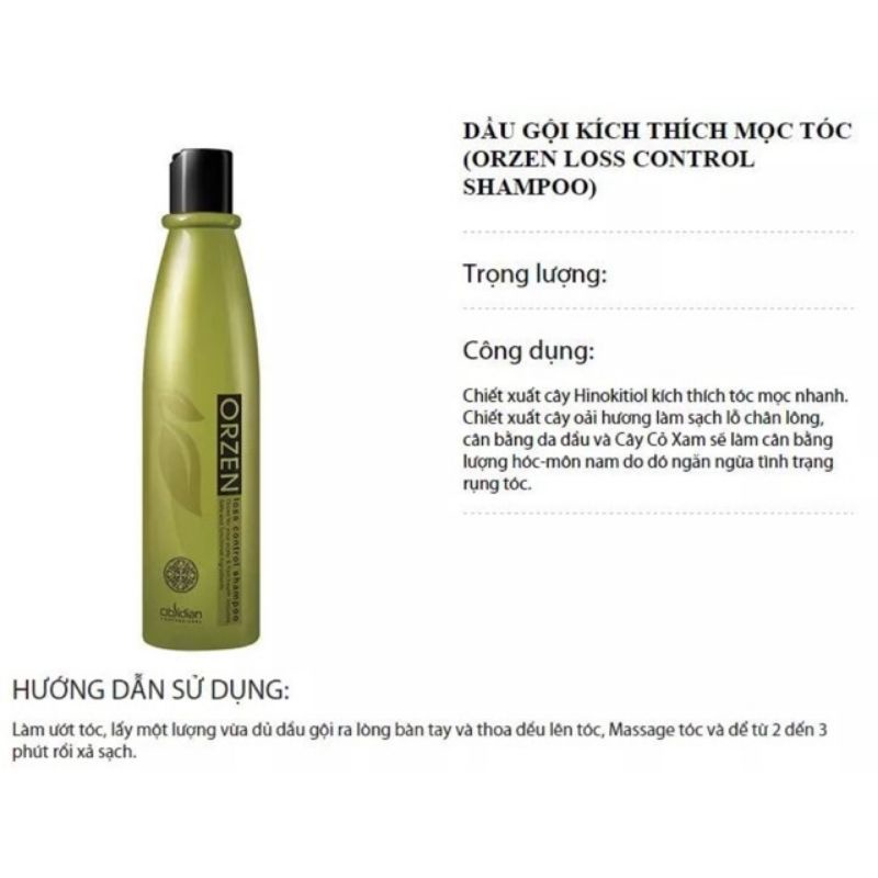 Dầu gội kích thích mọc tóc Orzen