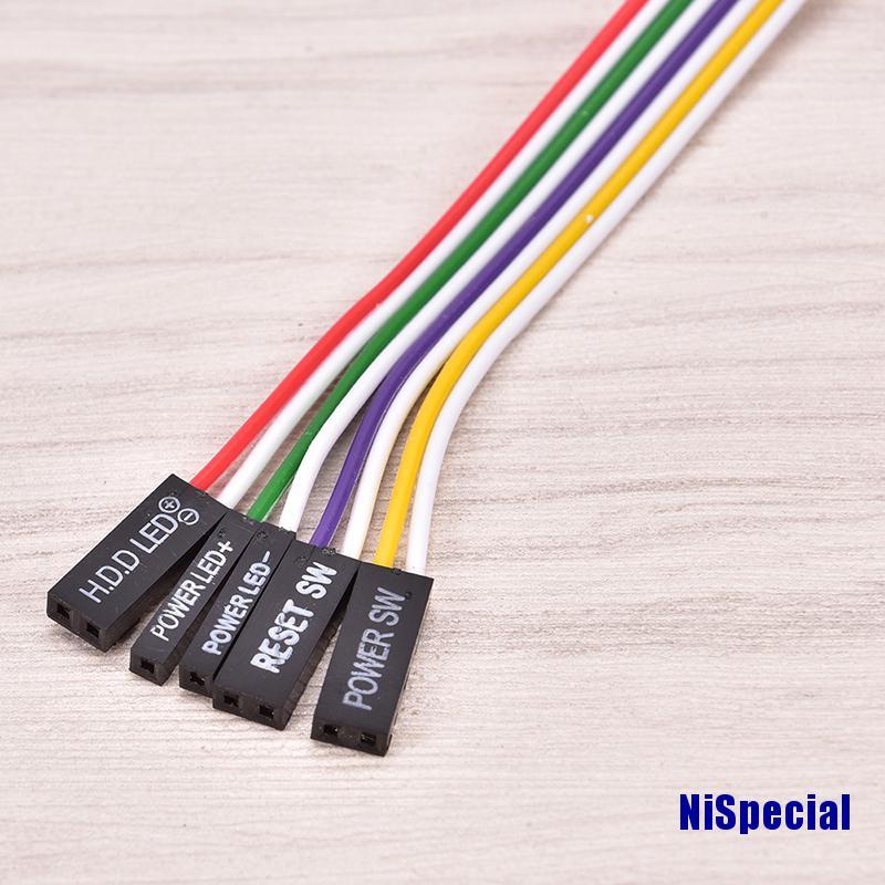 Cáp nguồn ATX PC 2 công tắc On/Off/Reset có đèn LED 68cm | BigBuy360 - bigbuy360.vn