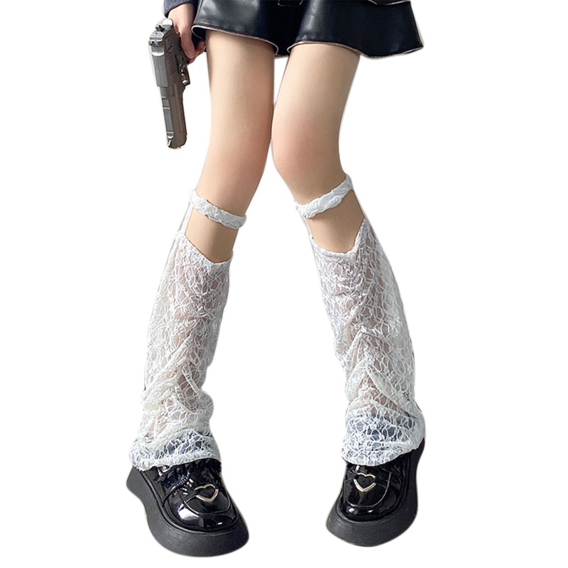 Xianbao Vớ Ống Chân Phối Ren Rỗng Giữ Ấm Chân Phong Cách Lolita Nhật Bản Cho Nữ Sinh