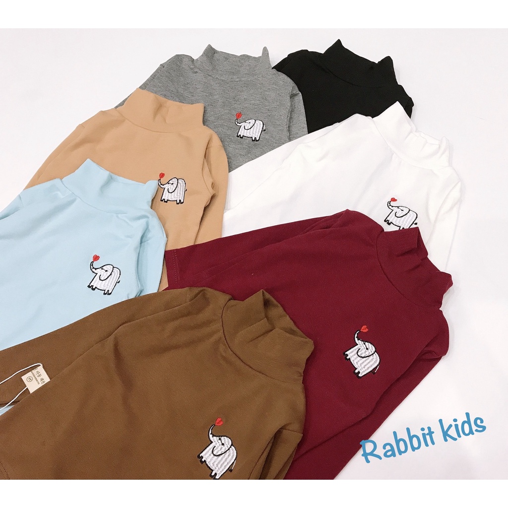 Áo Giữ Nhiệt Cho Bé Trai Bé Gái 💝FREESHIP💝 Áo Dài Tay Cổ Cao 3 Phân Trẻ Em Chất Liệu Cotton Zip