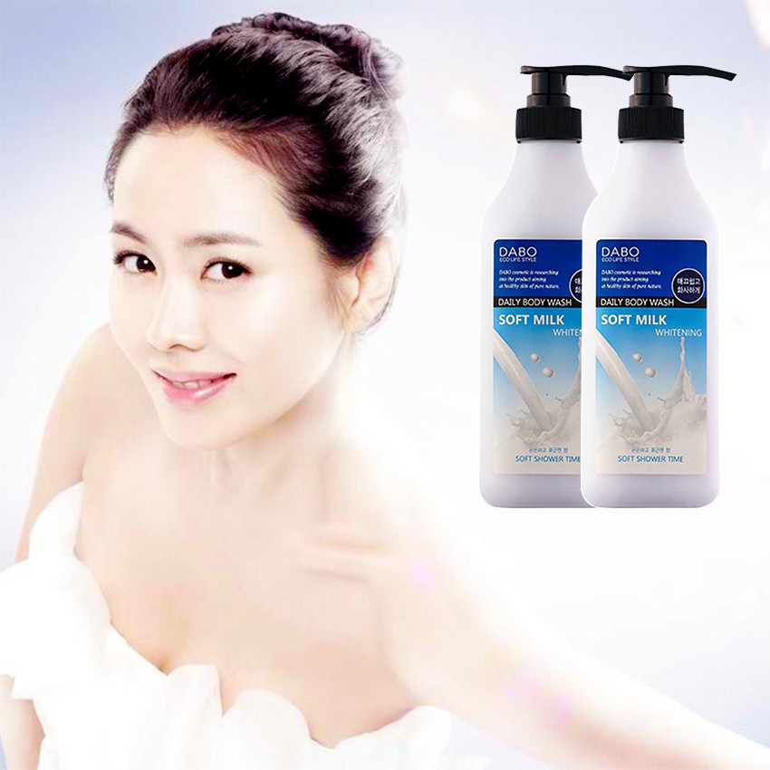 Sữa Tắm DABO Cao Cấp Chính Hãng Hàn Quốc 750ml Dưỡng Trắng Tối Ưu, Giúp Da Mềm Mịn