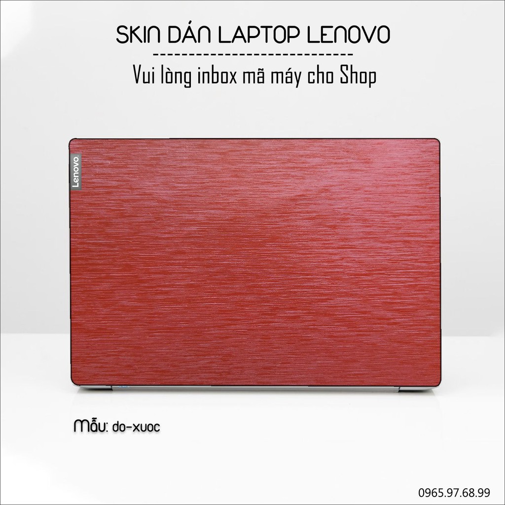 Skin dán Laptop Lenovo màu đỏ xước (inbox mã máy cho Shop)