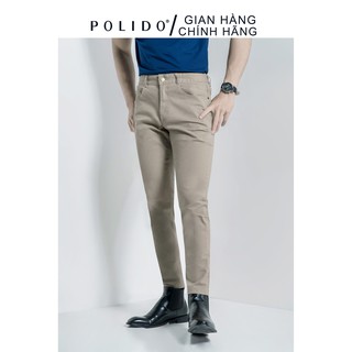 Quần Khaki Nam Túi Jeans CEFFYLO Màu Camel Chất Liệu Dày Dặn, Co Giãn Cực Mạnh, Giữ Form