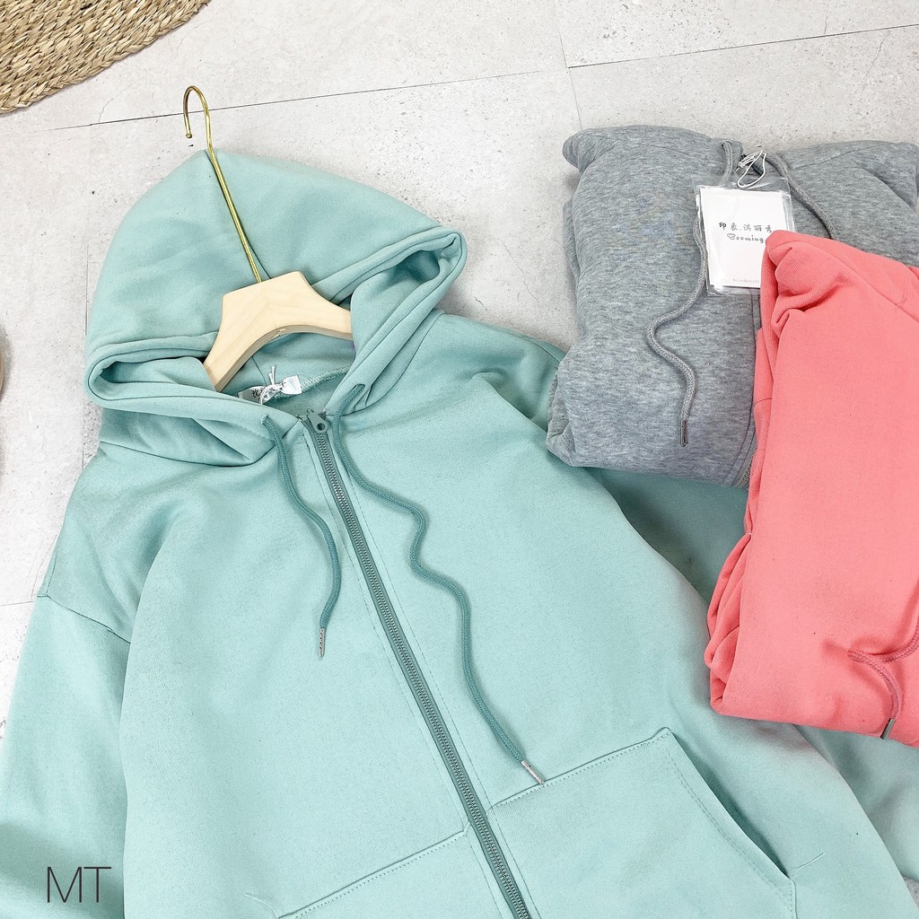 G07. 0411. ÁO KHOÁC NỈ KHOÁ KÉO CÓ MŨ