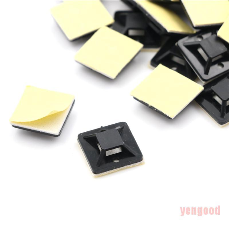 Bộ 100 Kẹp Giữ Dây Cáp Tự Dính 20 x 20 x