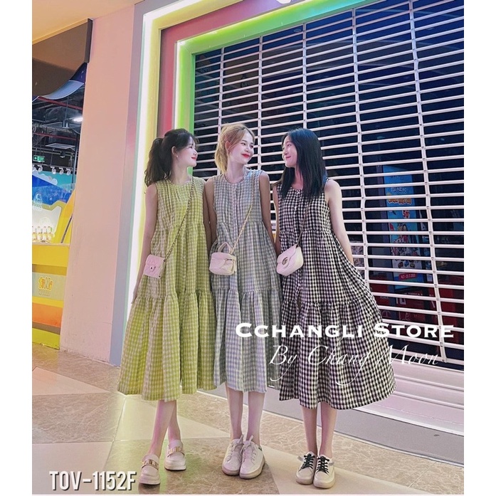 🌈🌈FREESHIP🔥🔥VÁY KẺ BA LỖ SIÊU ĐẸP (BẦU BÍ BON CHEN ĐƯỢC NHÉ) .SẴN 6 MÀU