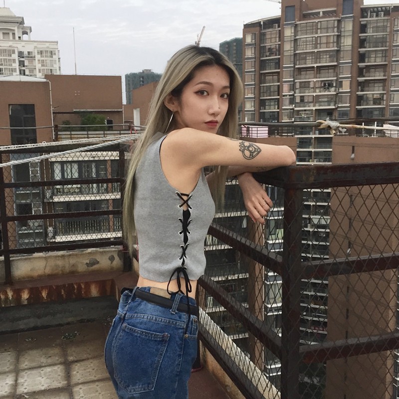 ​áo ba lỗ ulzzang, áo sát nách ulzzang , áo đan dây ulzzang