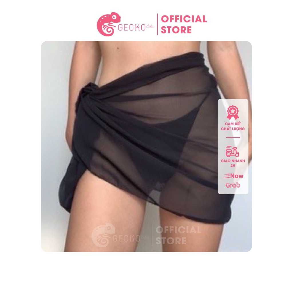 Khăn Quấn Phối Lưới Mặc Ngoài Đồ Bơi Bikini Thời Trang Nữ GK0425 (Ảnh Thật)