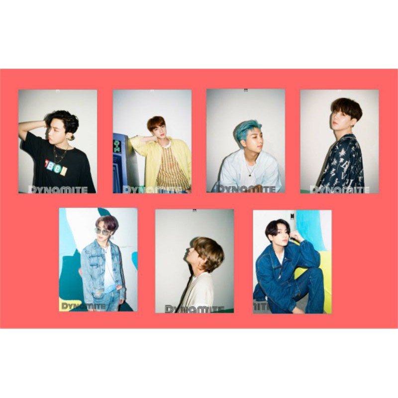 Poster Hình Nhóm Nhạc Bts Khổ A4 + Dynamite Po 3 Ngày / Mua 1