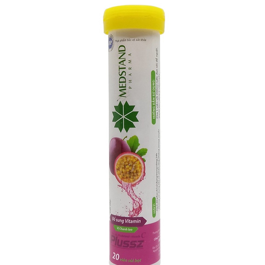 VIÊN SỦI VITAMIN C PLUSZS – Vị chanh leo giúp hỗ trợ bổ sung vitamin C giúp giải khát và tăng cường thể lực