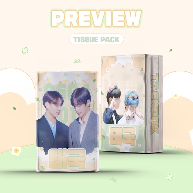 KHĂN GIẤY BTS - SET FULL THÀNH VIÊN- 2 MẶT