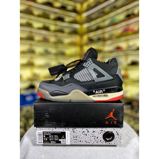 Giày air jordan 4 x off-white "bred"