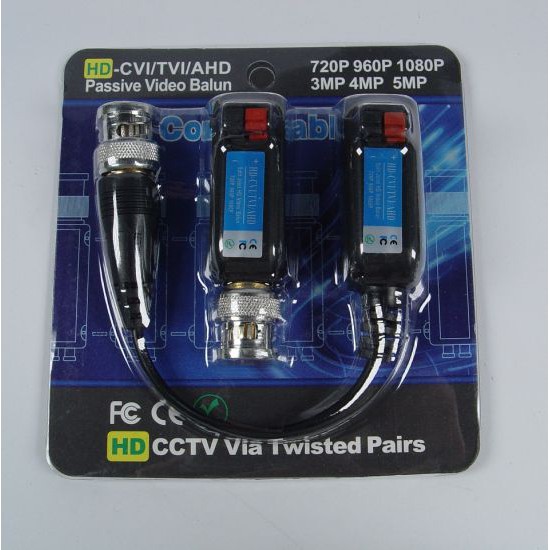 Video Balun Cho Camera AHD/CVI/TVI/Analog 1080P - tem xanh